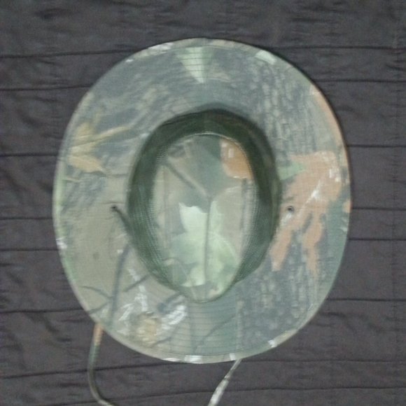 Vintage Camo Bucket Hat Military Green Hunting Outdoor Nature - Picture 4 of 7